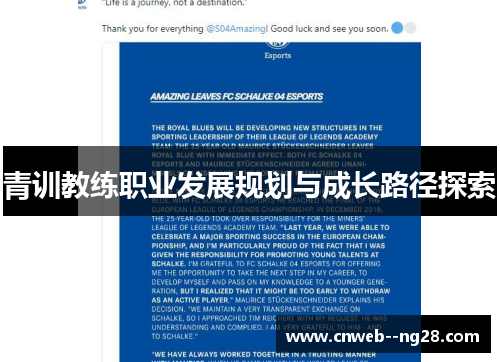 青训教练职业发展规划与成长路径探索